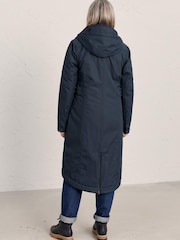 Seasalt Cornwall Navy Blue Petite Waterproof Janelle Coat - Image 7 of 10