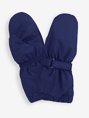 JoJo Maman Bébé Navy Blue Waterproof Fleece Lined Mittens - Image 1 of 3