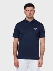 Callaway Apparel Blue Left Chest Logo Tournament Polo Shirt - Image 1 of 3