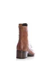 Бежевый - Moda in Pelle BEZZIE LACE UP LEATHER ANKLE BOOT - Image 3 of 5