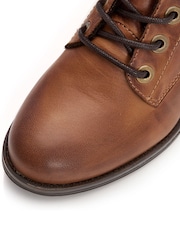 Бежевый - Moda in Pelle BEZZIE LACE UP LEATHER ANKLE BOOT - Image 5 of 5