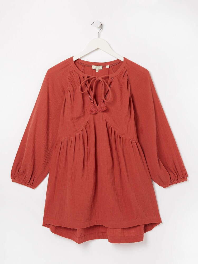 FatFace Orange Amiya Kaftan Top - Image 1 of 1 FatFace Orange Amiya Kaftan Top - Image 1 of 1