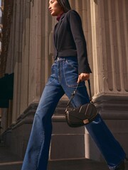 Black Cropped Tailored Jacket - Image 3 of 5