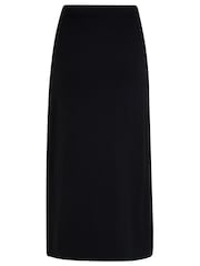 Pour Moi Black Cleo Jersey Wrap Midi Skirt - Image 3 of 4