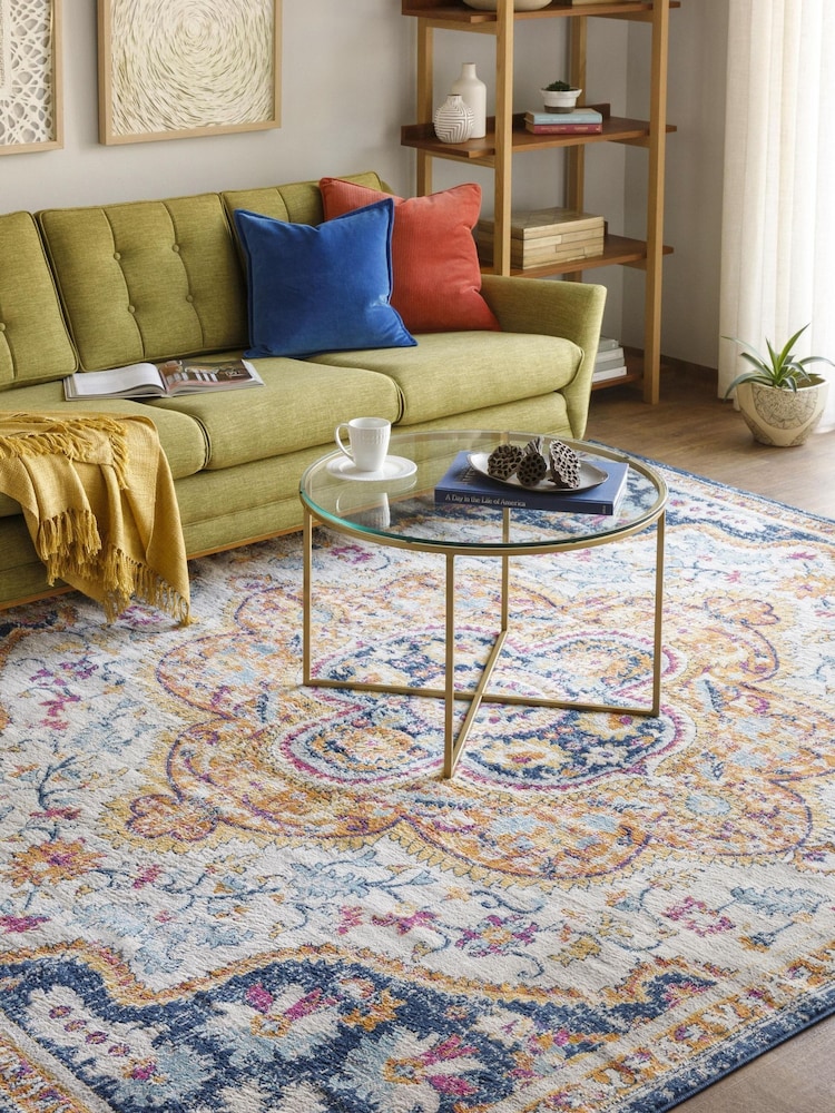 LIVABLISS Blue Floransa Vintage Traditional Boho Runner - Image 1 of 7 LIVABLISS Blue Floransa Vintage Traditional Boho Runner - Image 1 of 7