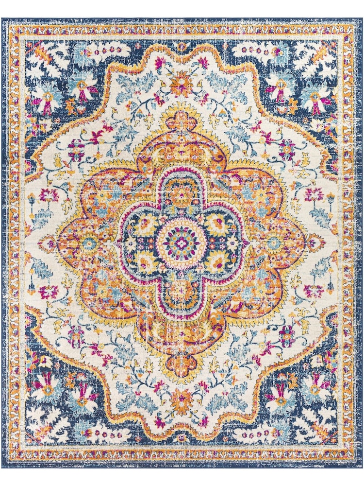 LIVABLISS Blue Floransa Vintage Traditional Boho Runner - Image 7 of 7 LIVABLISS Blue Floransa Vintage Traditional Boho Runner - Image 7 of 7