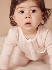 MORI Cotton & Bamboo 2 Way Zip Up Sleepsuit - Image 2 of 4