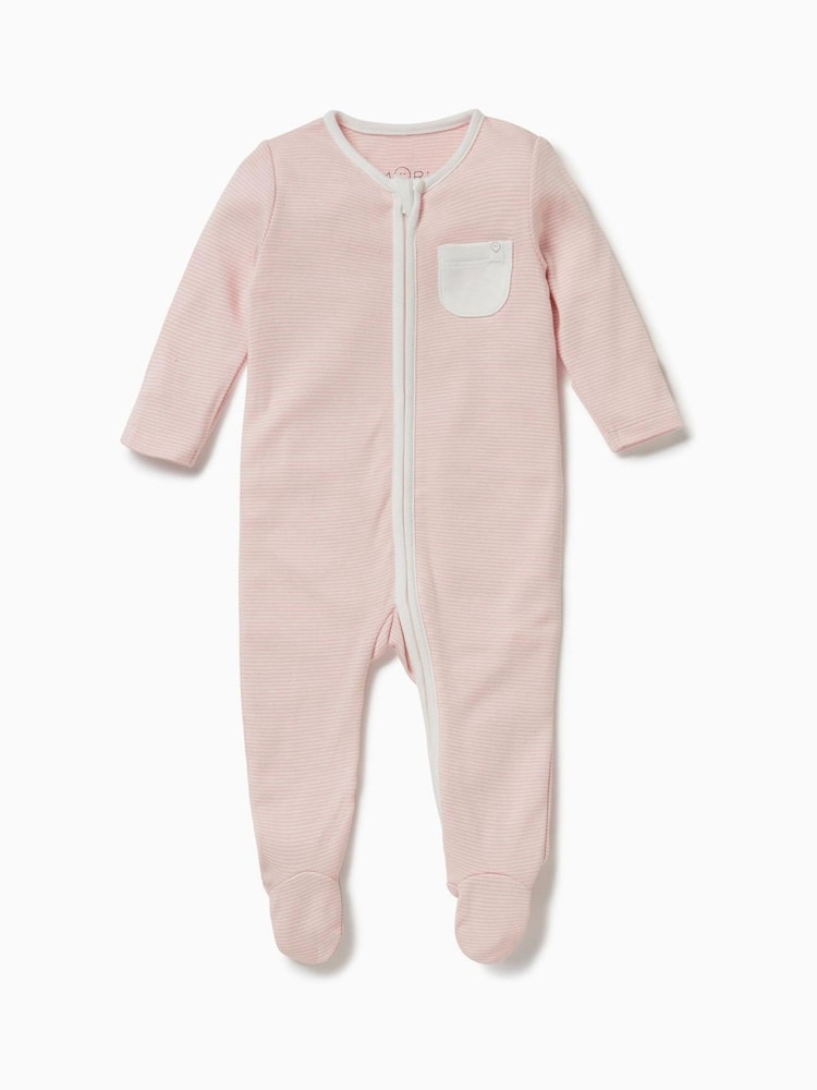 MORI Viscose Cotton Blend 2 Way Zip Sleepsuit - Image 3 of 4