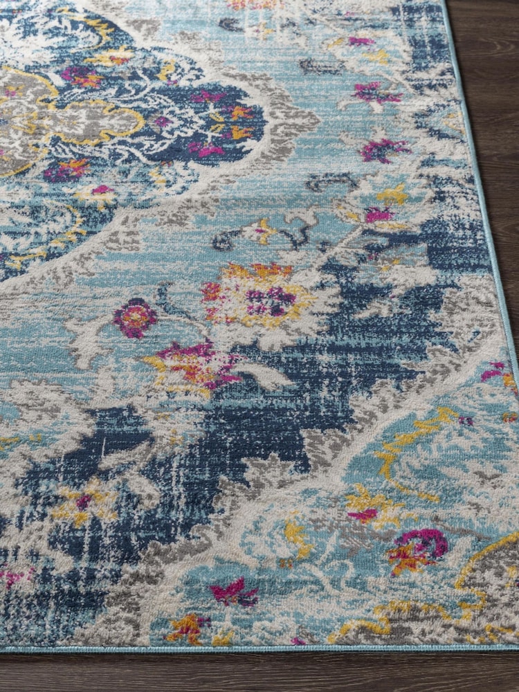 LIVABLISS Blue Floransa Vintage Traditional Boho Runner - Image 2 of 6 LIVABLISS Blue Floransa Vintage Traditional Boho Runner - Image 2 of 6