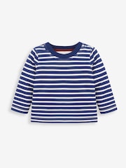 JoJo Maman Bébé Burgundy Red 2-Piece Classic Cord Dungarees & Stripe Top Set - Image 3 of 3