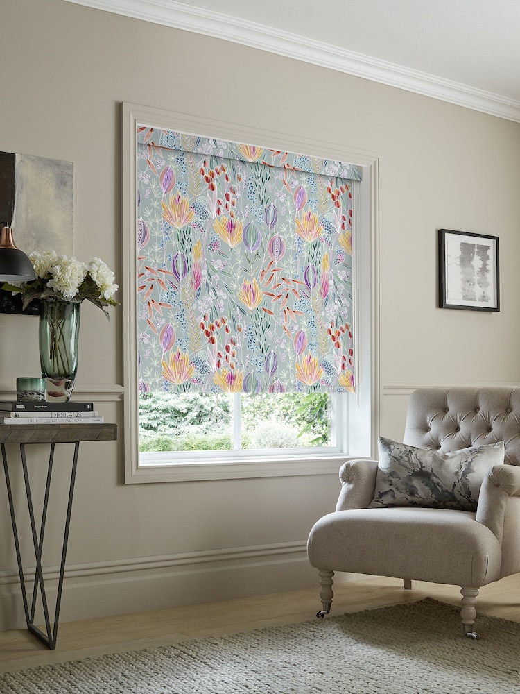 Voyage Egg Blue Blackout Masina Made to Measure Roller Blind - Image 2 of 6