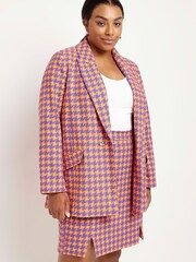 River Island Plus Orange Boucle Blazer - Image 1 of 5