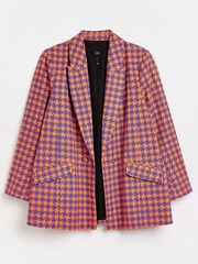 River Island Plus Orange Boucle Blazer - Image 4 of 5