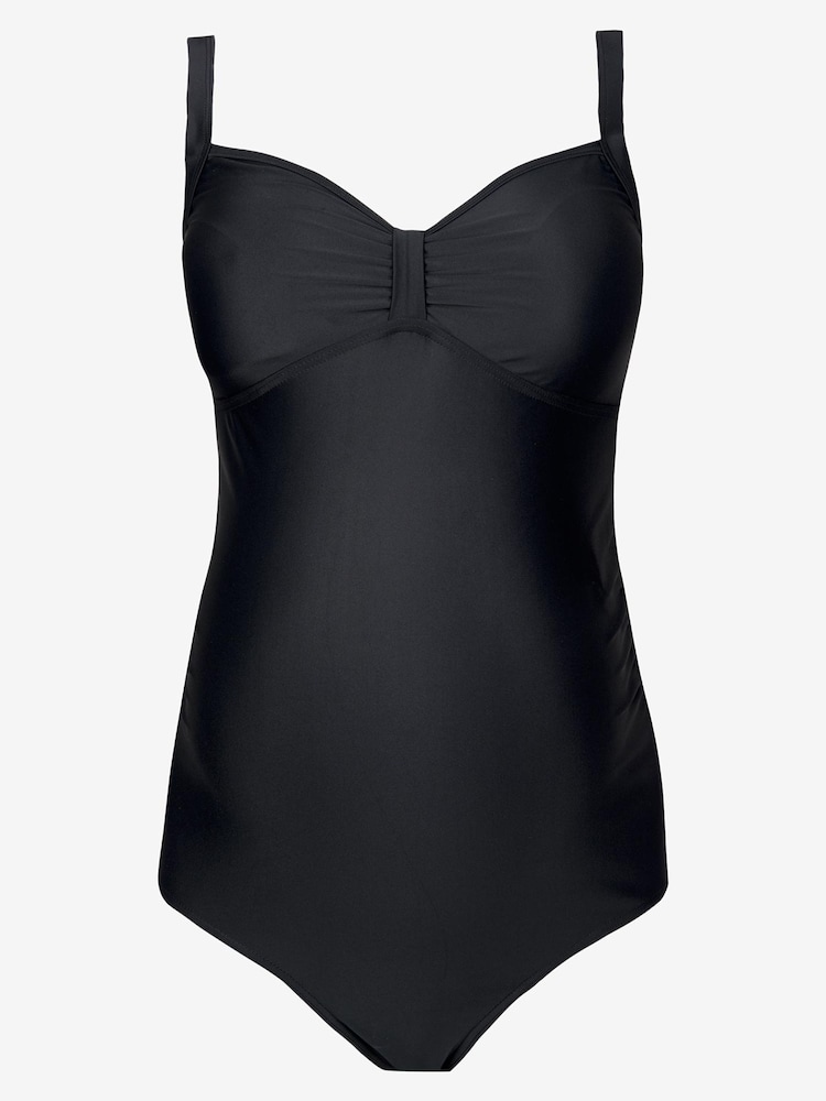 JoJo Maman Bébé Black Stripe Maternity Swimsuit - Image 4 of 4