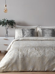 Золотистый постельный комплект с мраморным Luxe Riva Paoletti Osyter - Изображение 1 из 3