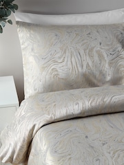 Золотистый постельный комплект с мраморным Luxe Riva Paoletti Osyter - Изображение 2 из 3