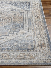 LIVABLISS Blue Lillian Washable Traditional Boho Runner - Image 4 of 7