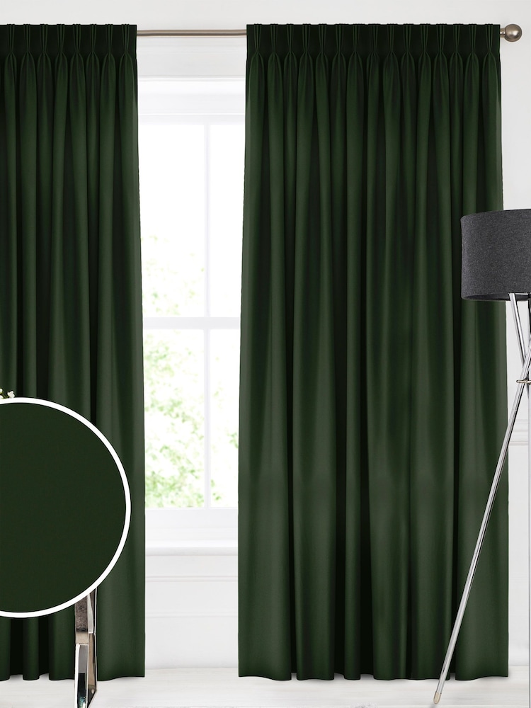 Forest Green Montero Velvet Made To Measure Curtains - Image 1 of 9