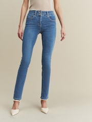 Mid Blue Denim Slim Lift And Shape Jeans - Image 2 of 5