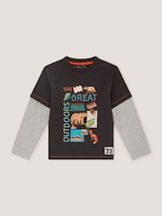 Monsoon Outdoors Graphic Long Sleeve T-Shirt - Bilde 1 av 2