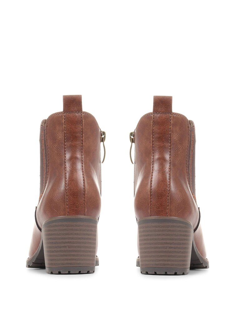 Relife by Pavers Natural Block Heeled Chelsea Boots - Image 3 of 5
