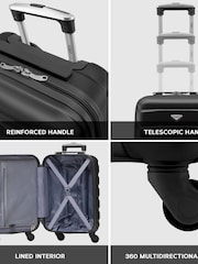 Flight Knight EasyJet Overhead 55x35x20cm Hard Shell Cabin Carry On Case Suitcase Set Of 2 - Image 8 of 9
