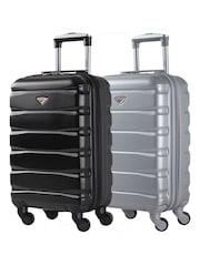 Flight Knight EasyJet Overhead 55x35x20cm Hard Shell Cabin Carry On Case Suitcase Set Of 2 - Image 9 of 9