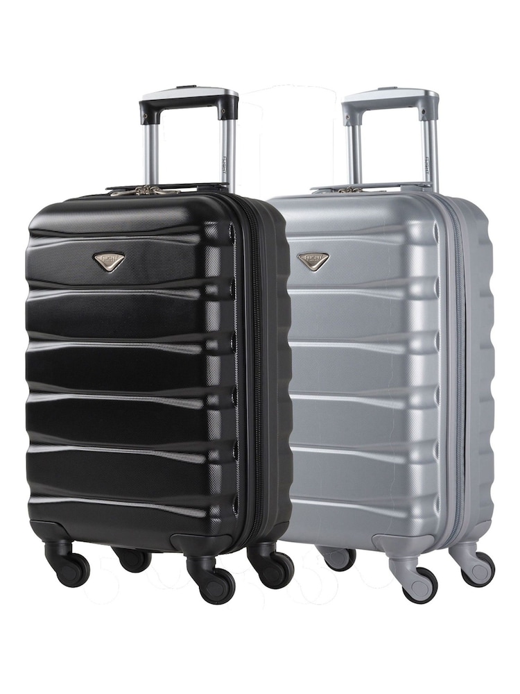 Flight Knight EasyJet Overhead 55x35x20cm Hard Shell Cabin Carry On Case Suitcase Set Of 2 - Image 9 of 9