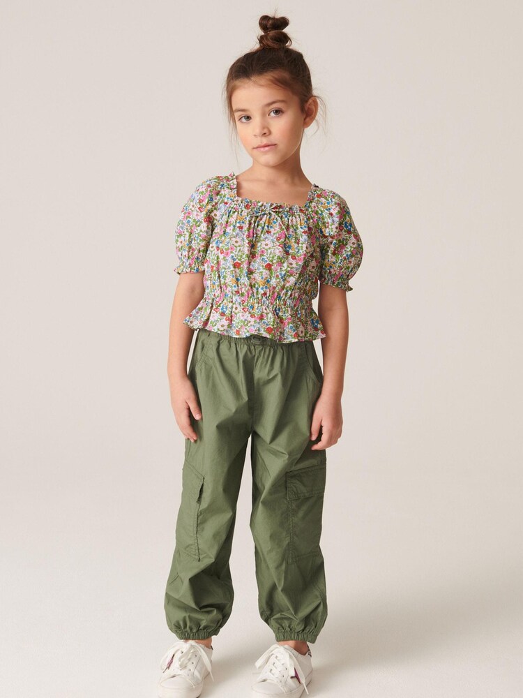 Ditsy Print Ruched Blouse (3-16yrs) - Image 2 of 6 Ditsy Print Ruched Blouse (3-16yrs) - Image 2 of 6