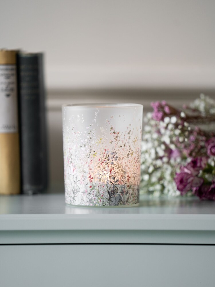 Laura Ashley Pointon Fields Glass Hurricane Candle Holder - Image 1 of 4