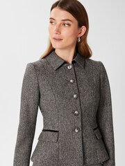 Hobbs Black/White Daniella Jacket - Image 1 of 4