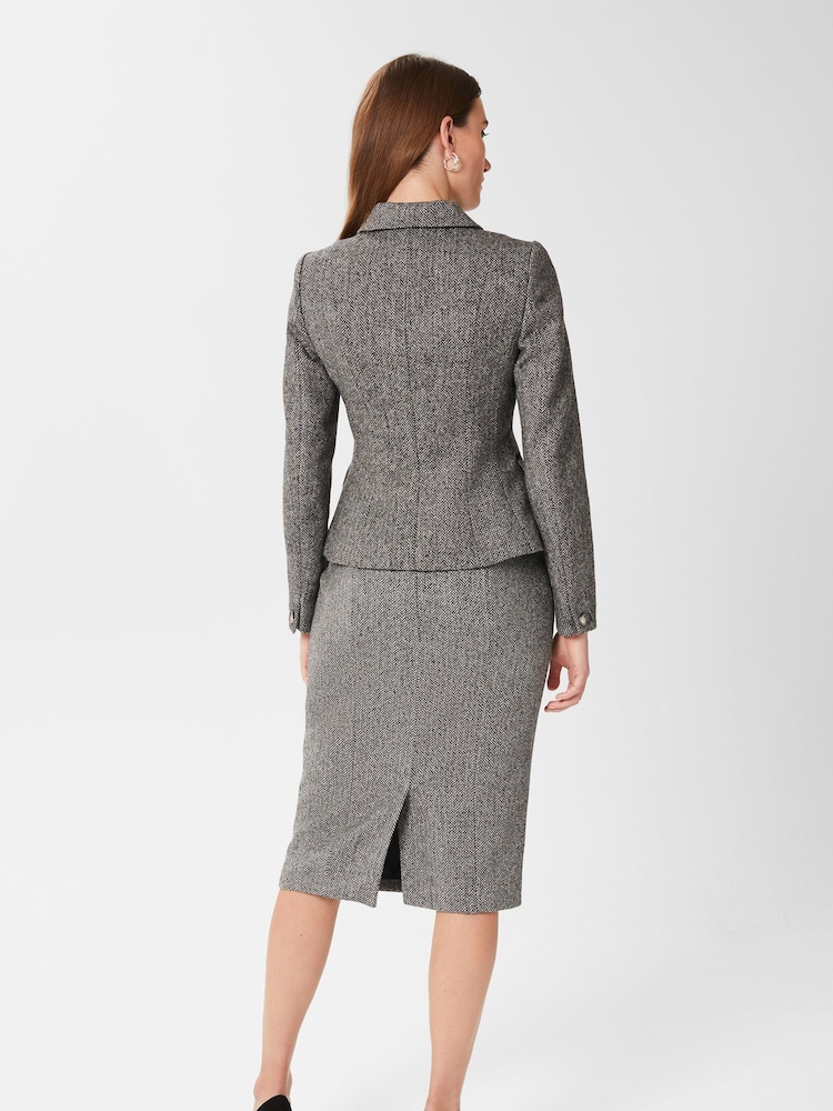 Hobbs Black/White Daniella Jacket - Image 2 of 4 Hobbs Black/White Daniella Jacket - Image 2 of 4
