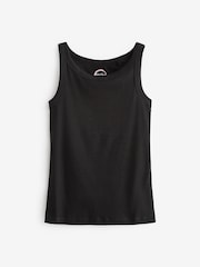 črna - Rebrast racer top - Slika 3 iz 3