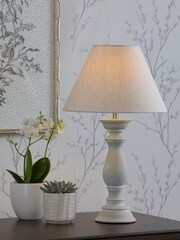 Laura Ashley Grey Chedworth Complete Table Lamp - Image 1 of 4