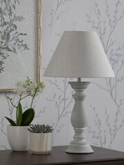 Laura Ashley Grey Chedworth Complete Table Lamp - Image 2 of 4