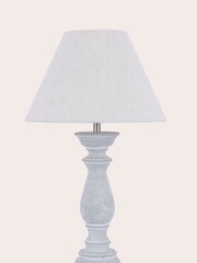 Laura Ashley Grey Chedworth Complete Table Lamp - Image 3 of 4