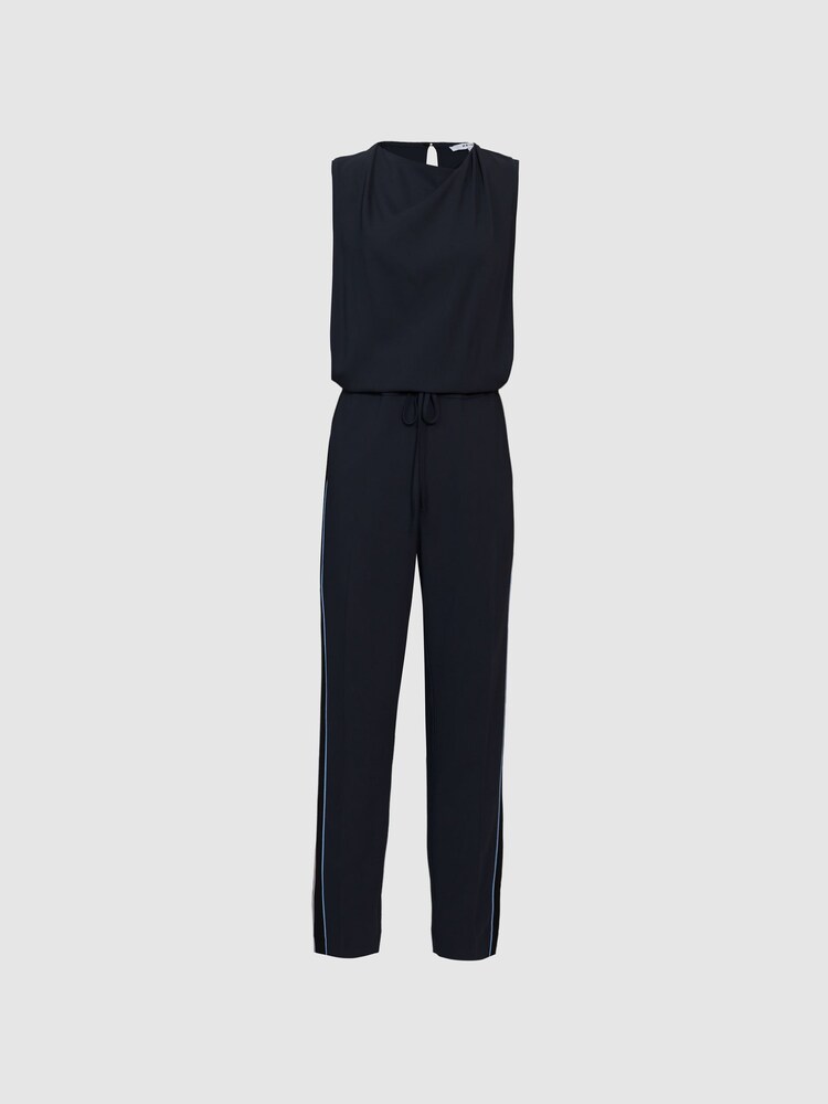 Reiss Navy Henlee Side Stripe Jumpsuit - Image 2 of 6