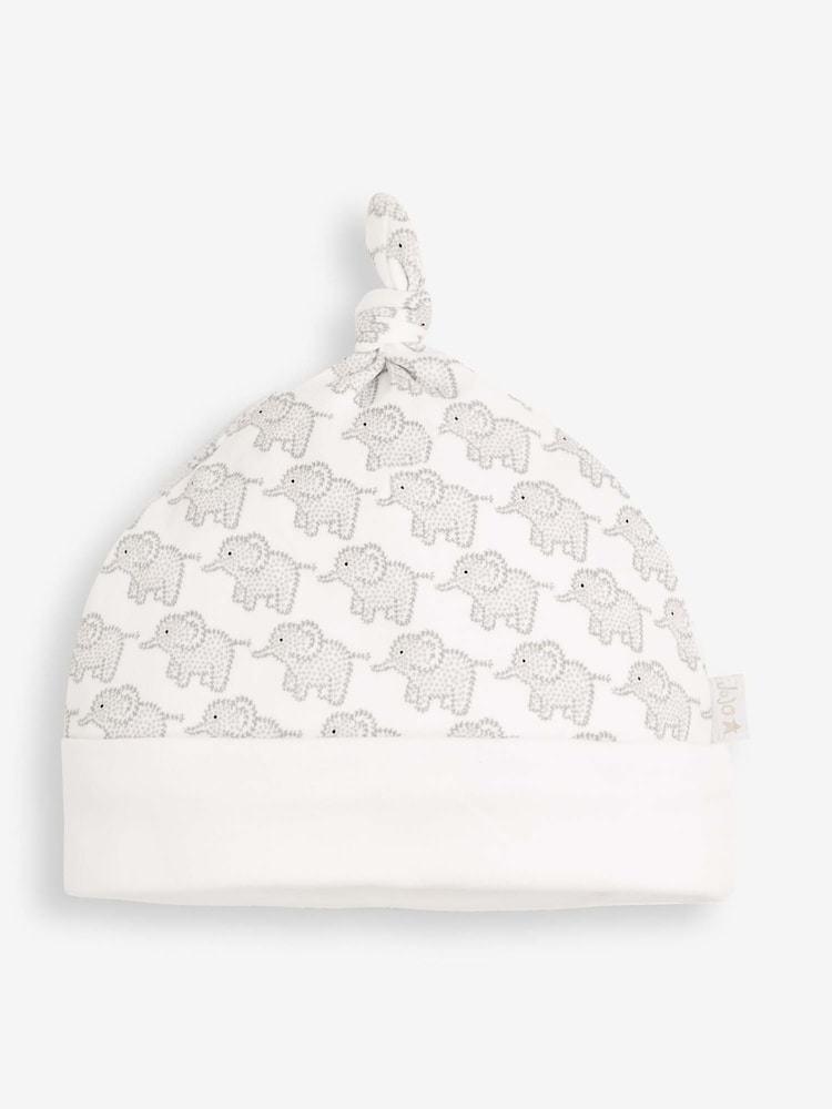 Hellgrau - JoJo Maman Bébé Little Elephant Babymütze aus Baumwolle - Bild 1 von 1