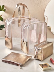 Set of 4 Clear Makeup Bags - Image 1 of 4