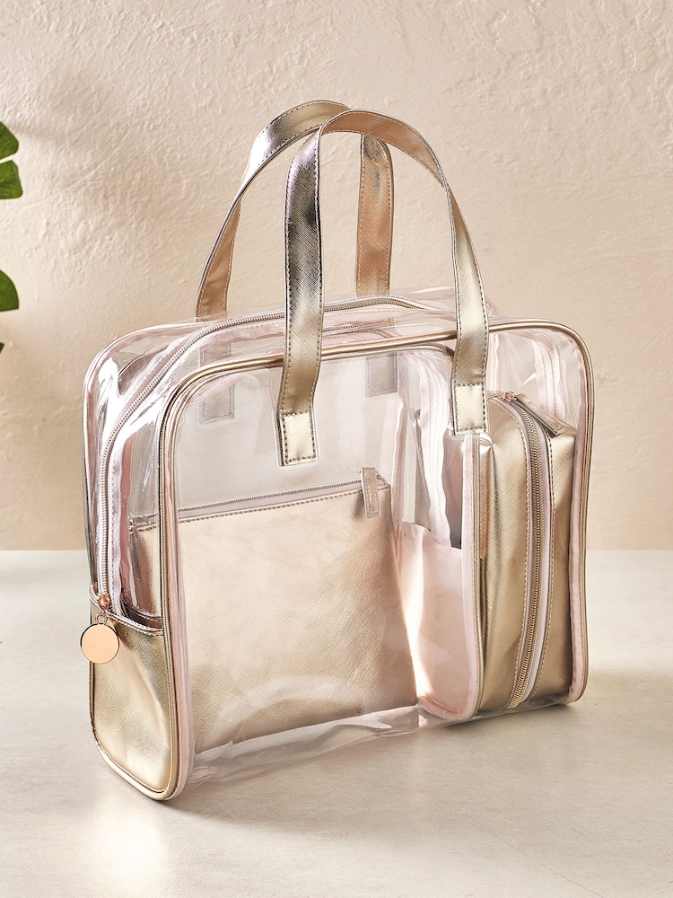 Set of 4 Clear Makeup Bags - Image 2 of 4