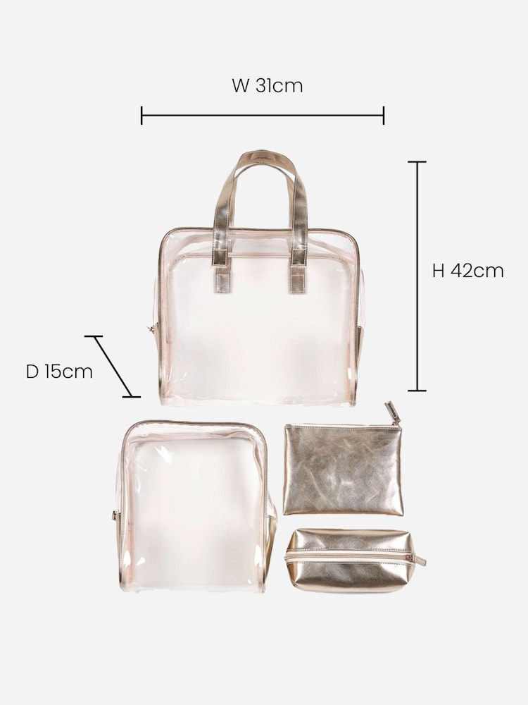 Set of 4 Clear Makeup Bags - Image 4 of 4 Set of 4 Clear Makeup Bags - Image 4 of 4