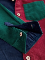 Red Colourblock Corduroy Shirt (3mths-7yrs) - Image 3 of 9