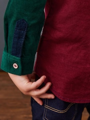 Red Colourblock Corduroy Shirt (3mths-7yrs) - Image 5 of 9