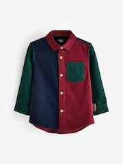 Red Colourblock Corduroy Shirt (3mths-7yrs) - Image 6 of 9