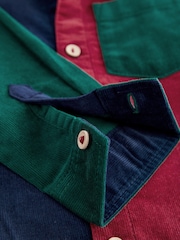 Red Colourblock Corduroy Shirt (3mths-7yrs) - Image 8 of 9