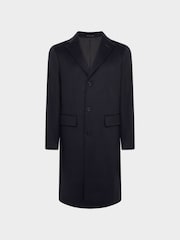 Reiss Navy Tycho Cashmere Coat - Image 2 of 8