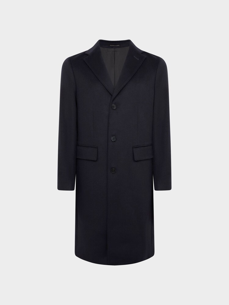 Reiss Navy Tycho Cashmere Coat - Image 2 of 8