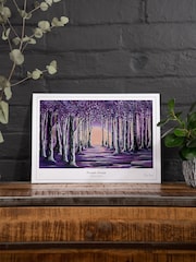 Steven Brown Art Purple Forest A3 Collector's Edition Print - Image 1 of 2