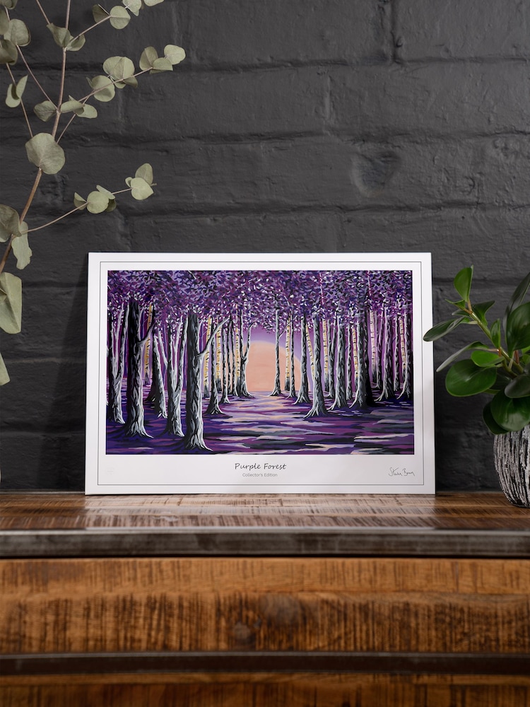 Steven Brown Art Purple Forest A3 Collector's Edition Print - Image 1 of 2 Steven Brown Art Purple Forest A3 Collector's Edition Print - Image 1 of 2