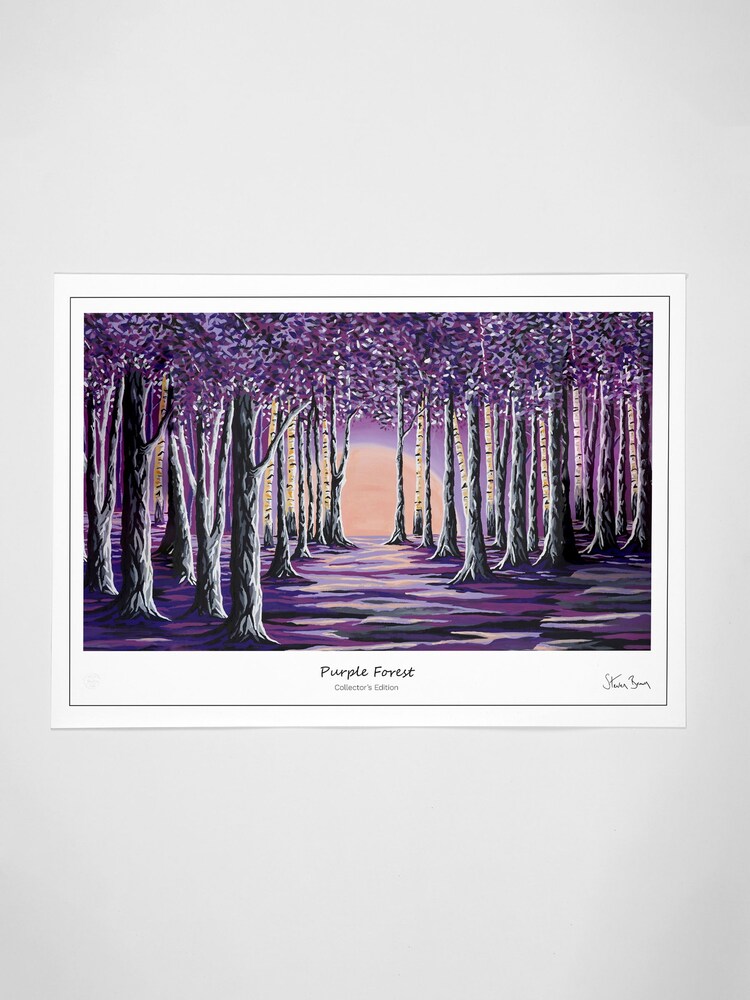 Steven Brown Art Purple Forest A3 Collector's Edition Print - Image 2 of 2